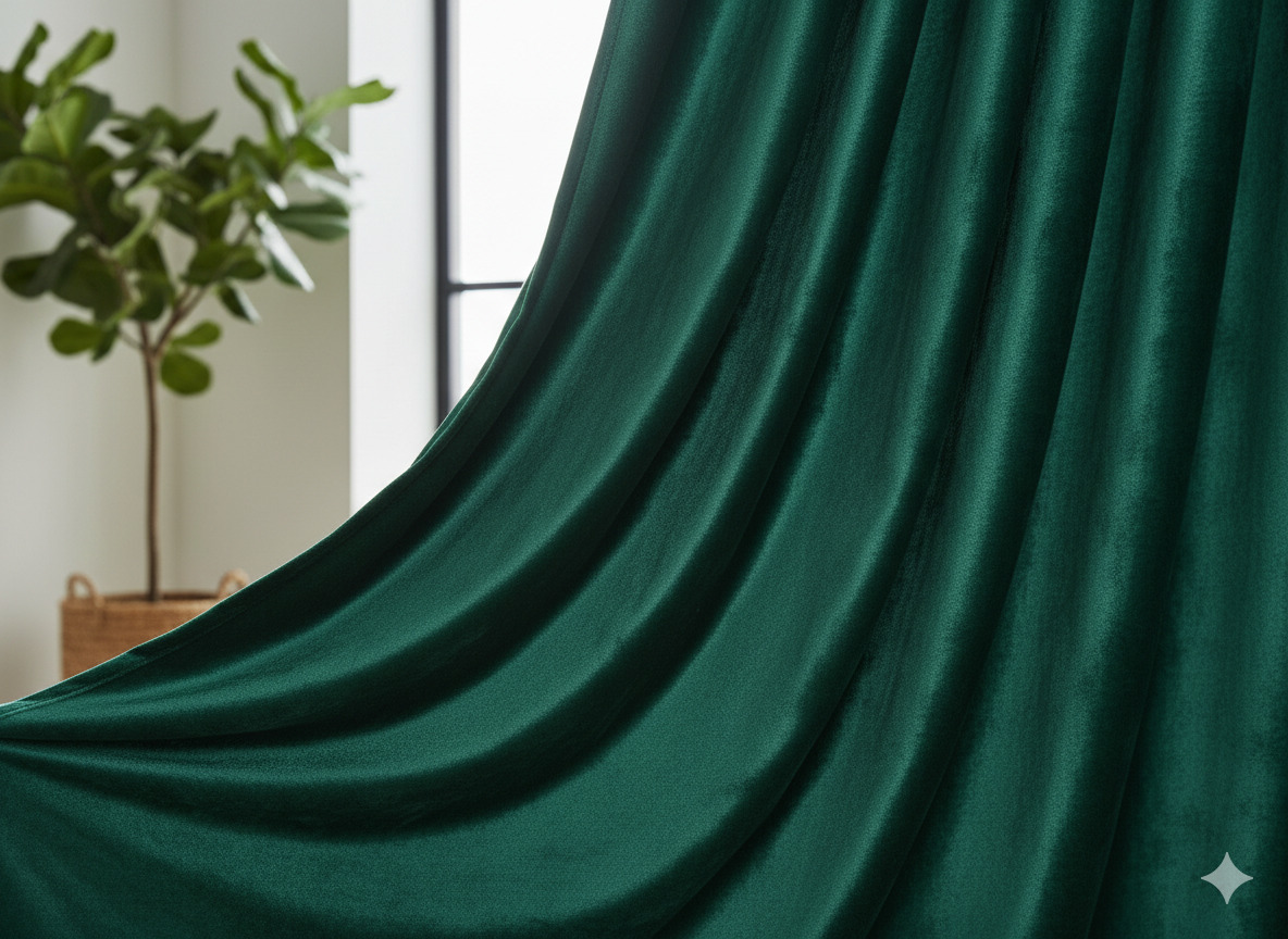 Luxury velvet curtain fabric